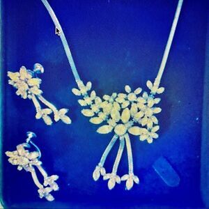 Vintage1950s Eisenberg Crystal 'Ice' Collection Necklace Earring Set